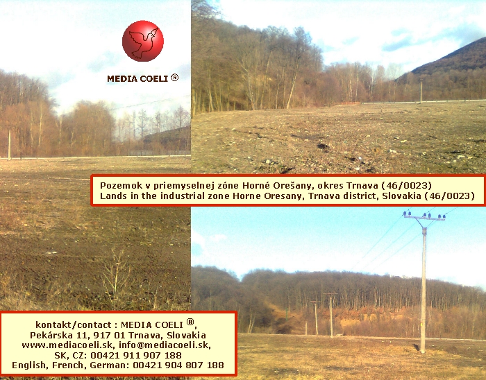 
	Pozemok v priemyselnej z�ne Horn� Ore�any, okres Trnava (46/0023)
